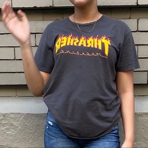 thrasher flame logo tee